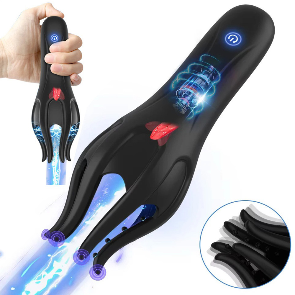 主图1 3-in-1 Male Masturbator Trainer – Tongue Licking & Vibration, 10 Modes for Glans Exercise, Reduce Sensitivity, Waterproof USB Rechargeable Male Toy - Image 1