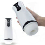 Suction Vibrating Masturbator for Men – 10+4 Modes with One-Key Burst, 13cm Deep Suction, Realistic TPE Material, USB Rechargeable Male Adult Toy