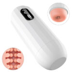 IPX7 Waterproof Adjustable Vibrating Masturbator for Men – 5D Skin-Like TPE Sleeve, 3 Sizes (S/L/XL), USB Rechargeable Male Adult Toy with Auto Shut-Off