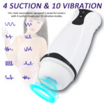 Suction Vibrating Masturbator for Men – 10+4 Modes with One-Key Burst, 13cm Deep Suction, Realistic TPE Material, USB Rechargeable Male Adult Toy - Image 3