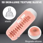 IPX7 Waterproof Adjustable Vibrating Masturbator for Men – 5D Skin-Like TPE Sleeve, 3 Sizes (S/L/XL), USB Rechargeable Male Adult Toy with Auto Shut-Off - Image 3